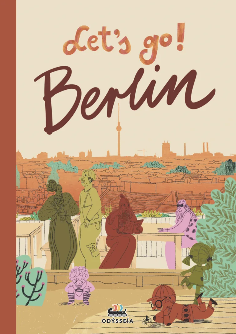 Let's go! Berlin book cover — a rooftop scene above the Berlin skyline